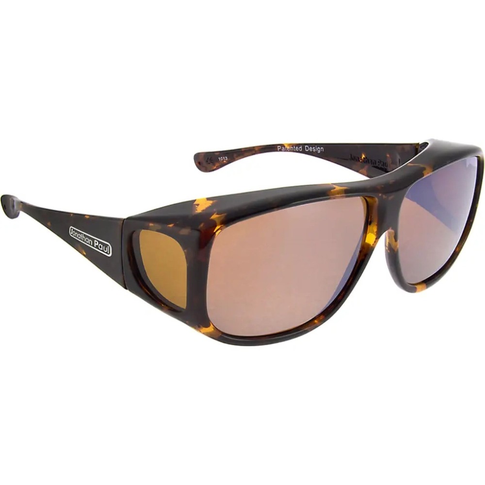 JONATHAN PAUL Polarized Sunglasses Fitovers Aviator Amber Tortoise AV002A XL